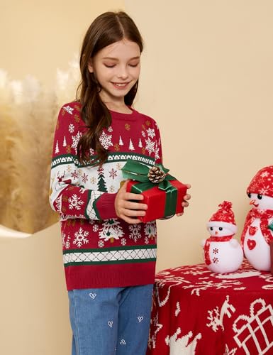 Ugly Christmas Sweaters for Women Men Kids 2024 Family Matching Christmas Sweater Funny Xmas Holiday Knit Pullover3