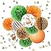 Produktbild NICROLANDEE Geburtstagsparty-Dekorationen  12 Stück Waldtier-Papierlaternen, Seidenpapier, Pom Poms, Tischkonfetti 50g für Wald-Geburtstagsfeier, Waldtier-Geburtstag, Babyparty, Dschungeltier-Party