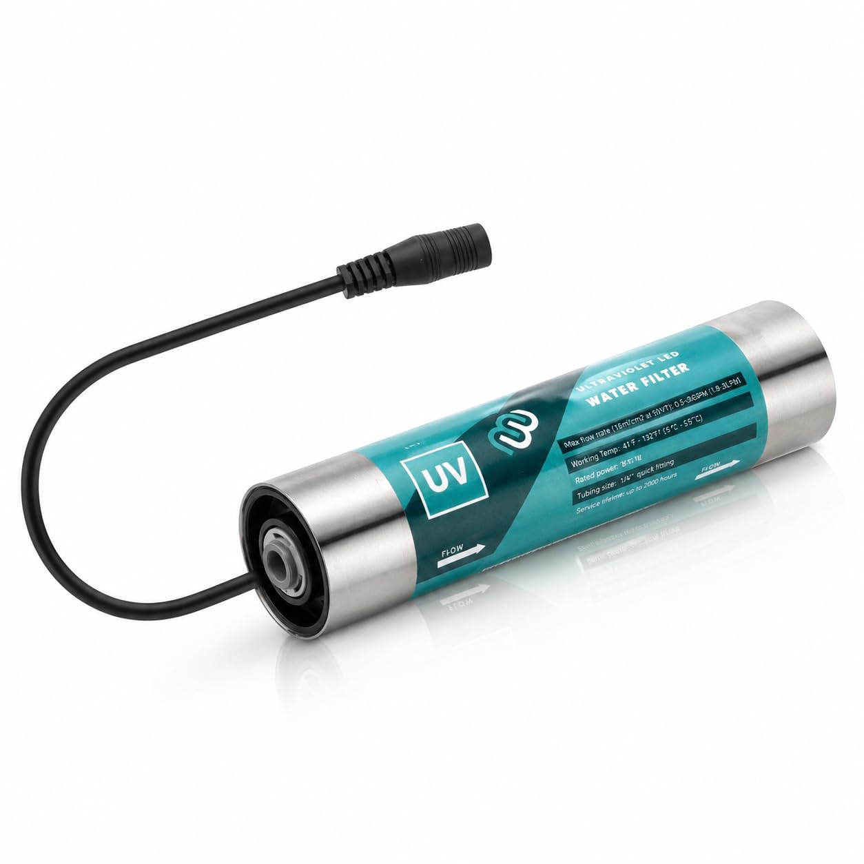 AORA UVC LED Lampe für Umkehrosmoseanlagen, Wasserfilter, Wohnmobil | entfernt 99,99% Bakterien, Viren | chemiefreie UV Sterilisation | Trinkwasser-Desinfektion | 5 Jahre Lebensdauer | 1,8-3 L./ Min.