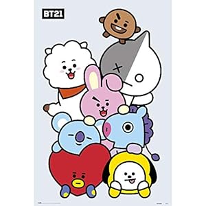 Grupo Erik BT21 poster – BT21 figuren poster – kunstdruk – decoratie woonkamer of decoratie slaapkamer – decoratieve…