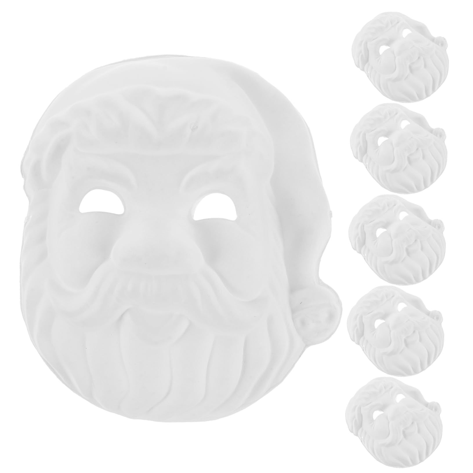 VICASKY 30pezzi Santa Claus Maschere Vuote Per Compleanni e Creativi Forniture Per Mascherate e Decorazioni Natalizie