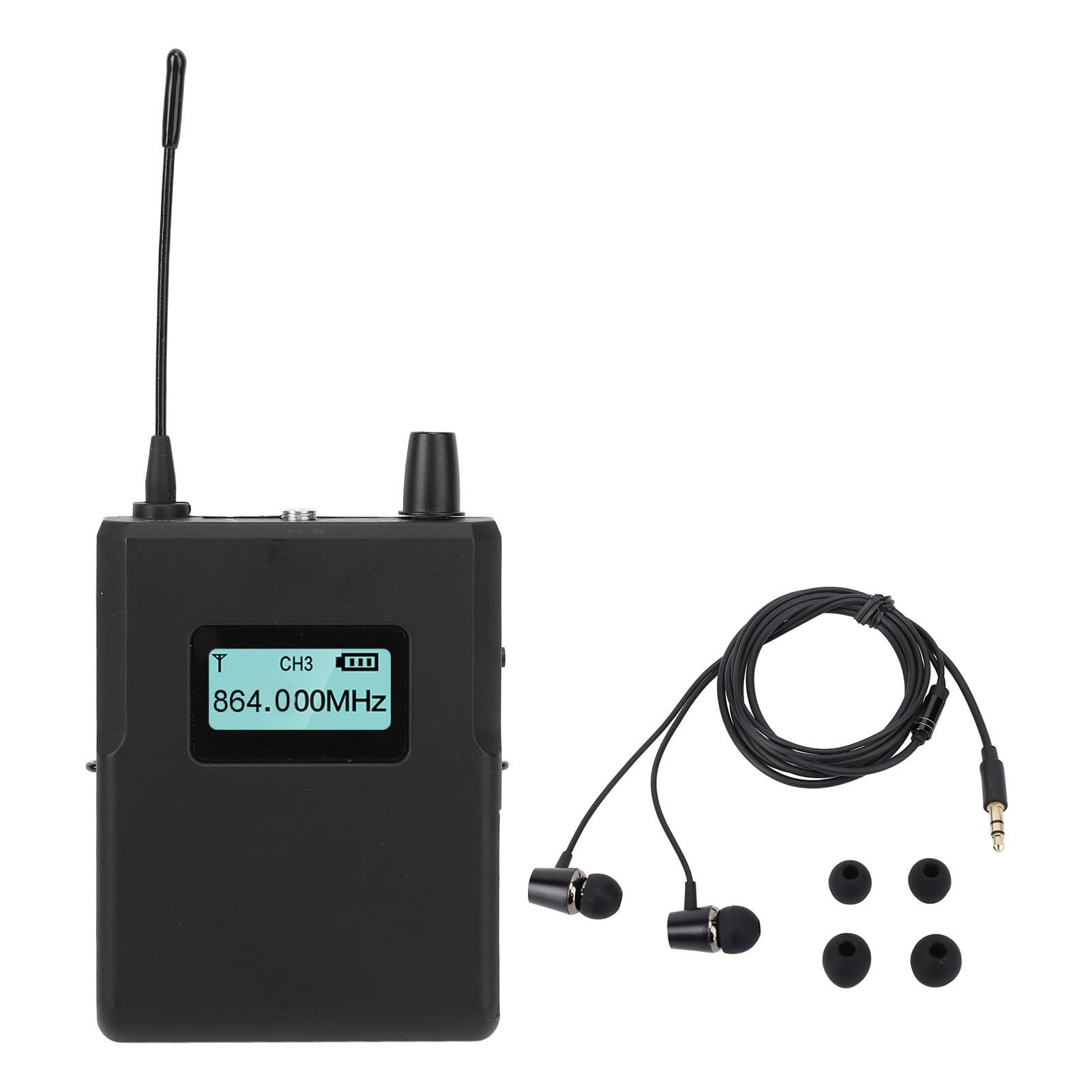 Fabater HiFi-IEM-Empfänger, Drahtloses System mit Mehreren Verbindungen für Live-Shows, 36 Frequenzoptionen, Eisengehäuse