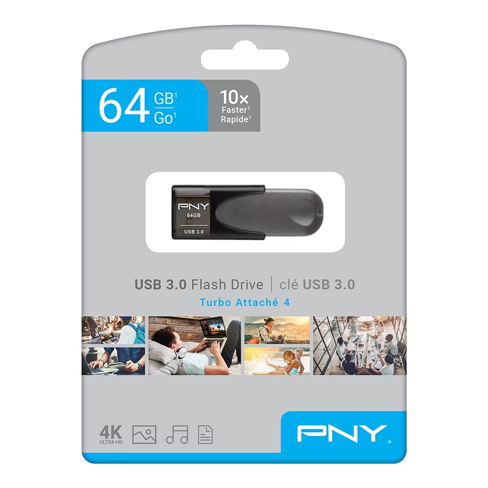 PNY Chiavetta USB 3.0 Turbo Attache 4 da 64 GB