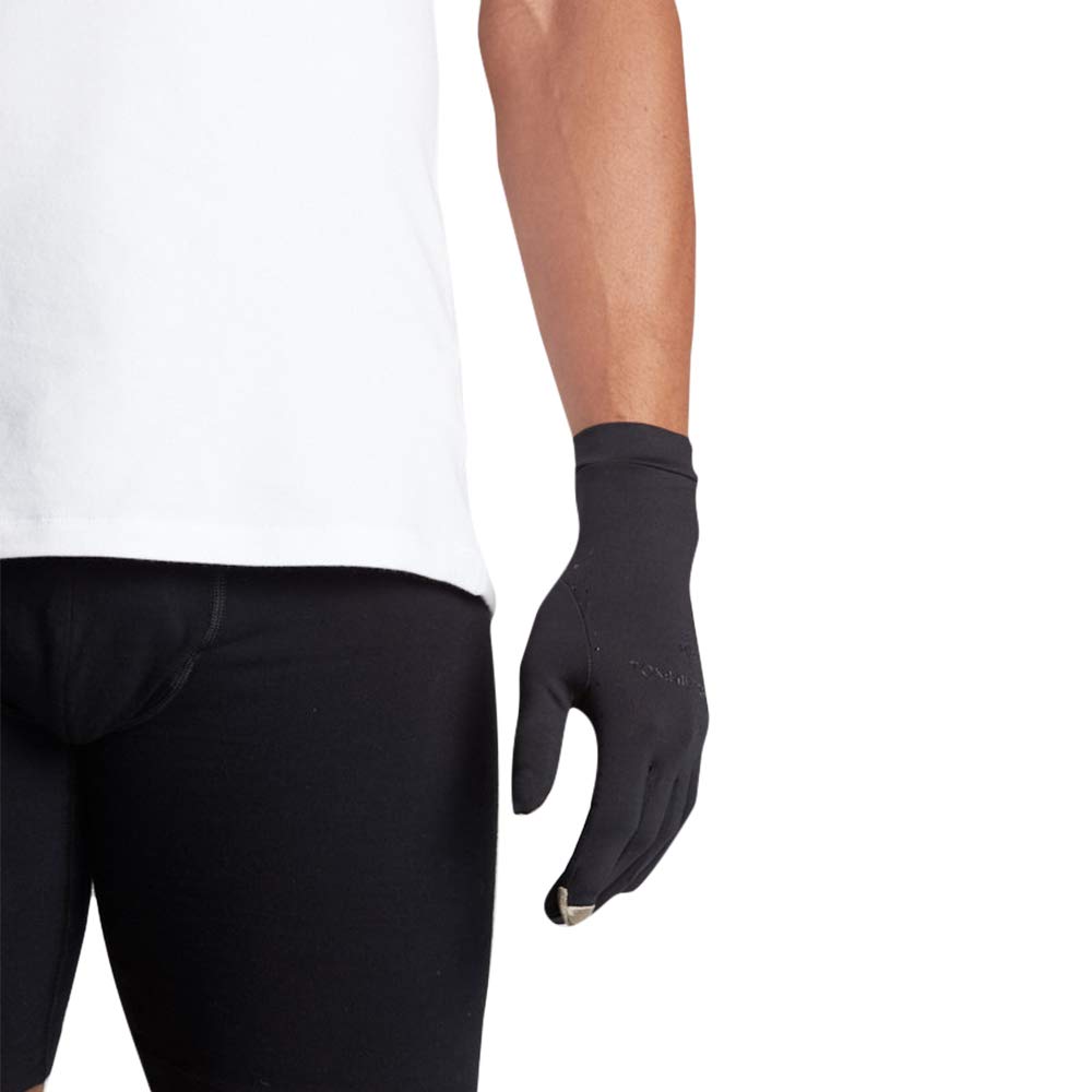 Tommie Copper Men's Core Compression Full Finger Gloves, Black, Medium