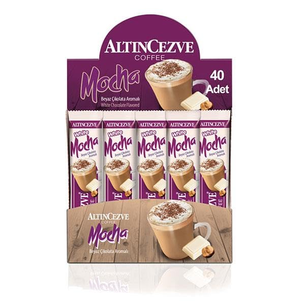 Altıncezve 3ü1 Arada Üçü Bir Arada White Mocha Beyaz Çikolata Aromalı (Tek İçimlik) 17 Gr X 40 Adet