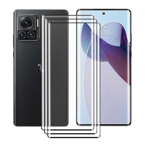 Protector de pantalla para Motorola Edge 30 Ultra (6.67 Pulgadas), [Paquete de 3] Alta claridad [9H dureza] [Anti-arañazos] [Sin burbujas] Película protectora de vidrio templado para Motorola Edge 30 Ultra