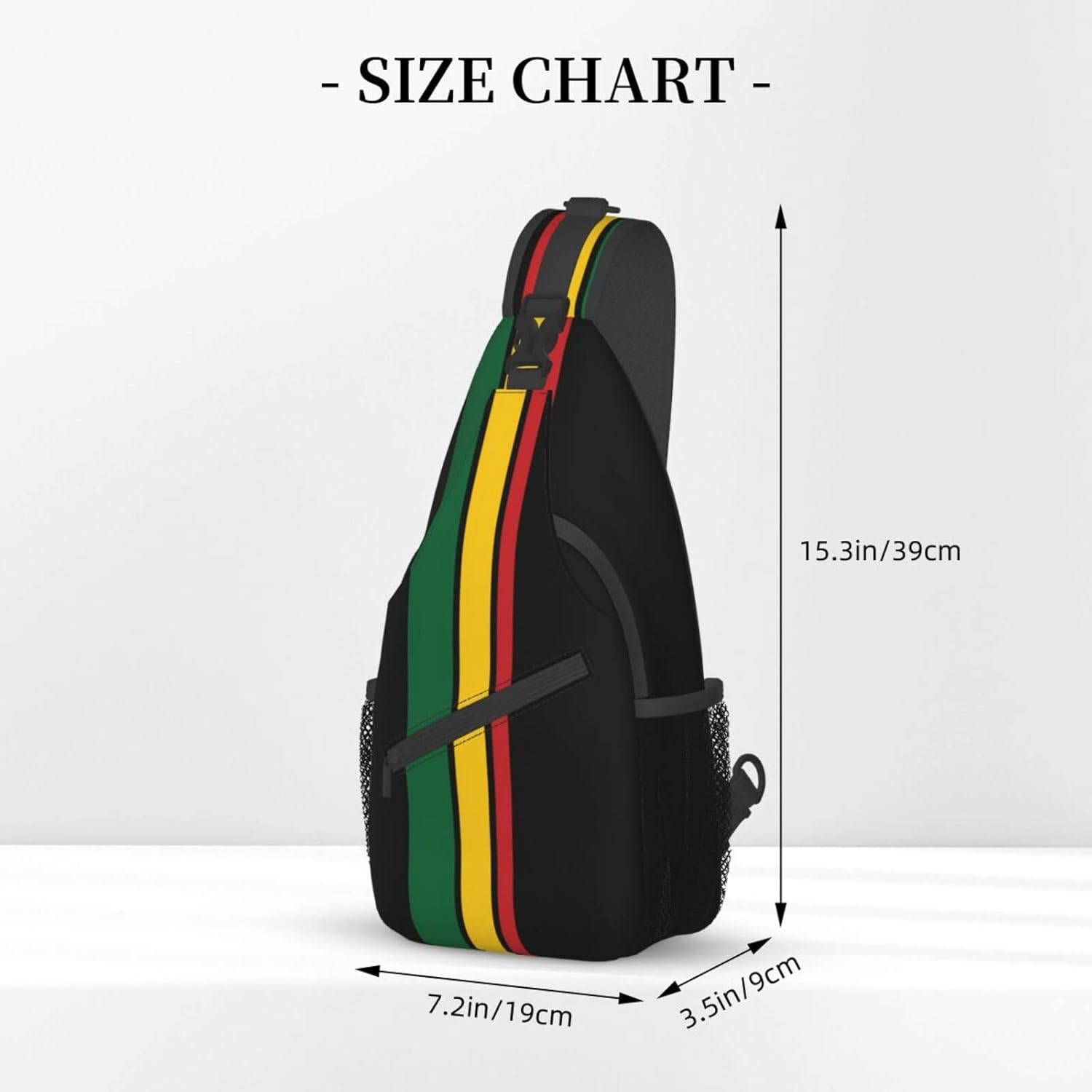 Vintage Jamaican Flag Sling Backpack Travel Hiking Daypack Cute Jamaica Flag Crossbody Shoulder Bag