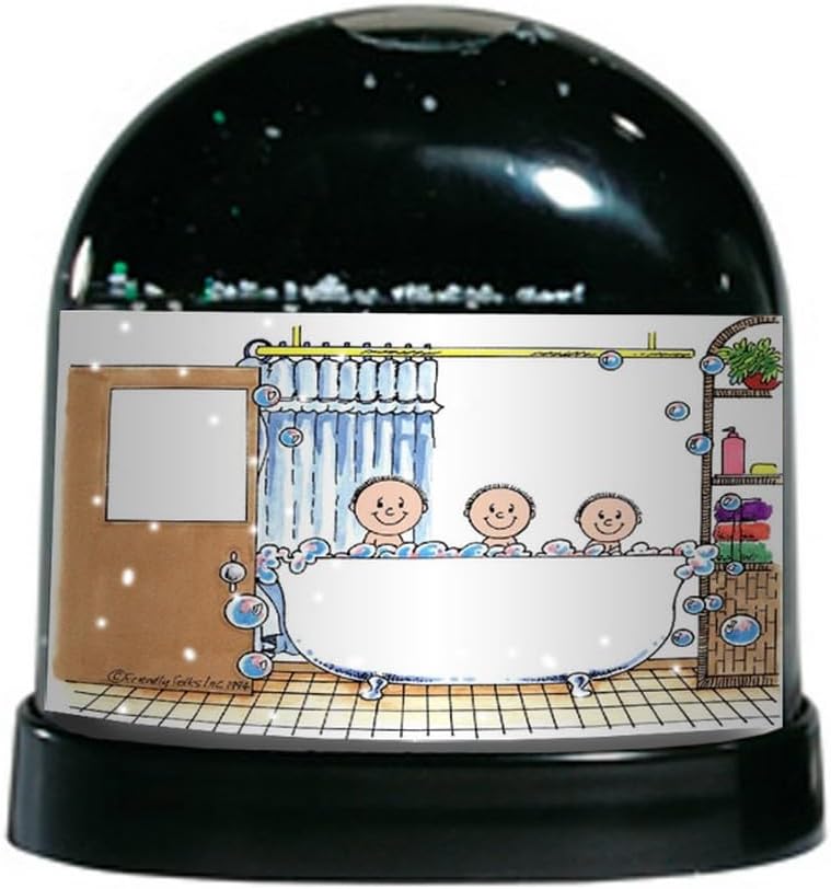 PrintedPerfection.com Personalized Tub Time - Three Children Snow Globe Gift