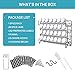 Vtopmart 4-Tier Spice Rack Organizer with 28 Empty Glass Jars and 432 Labels, Rust Resistant Iron, Black, Countertop, Cabinet, Kitchen, Pantry, Cupboard