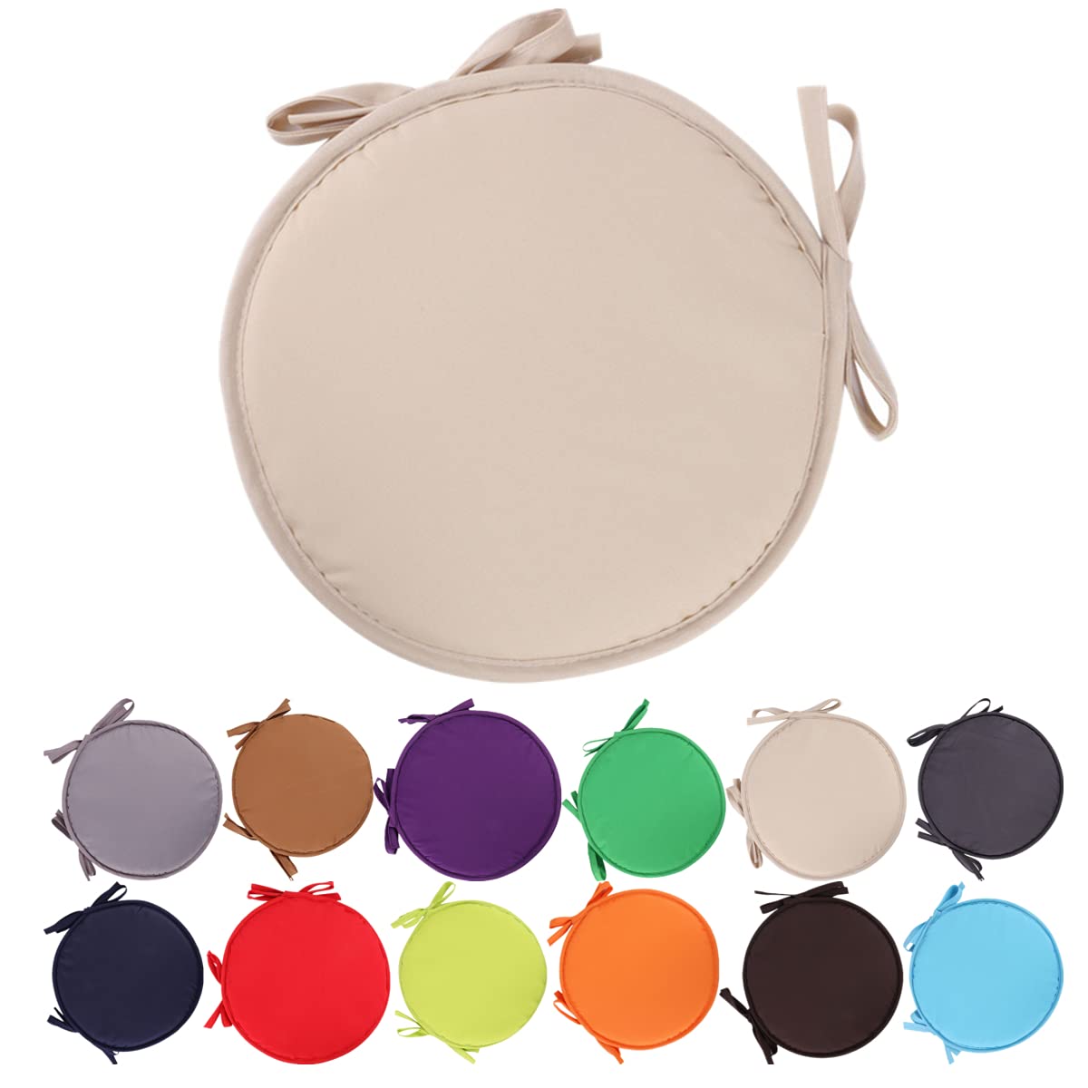 Colorful Indoor/Outdoor Chair Pads Round Seat Cushions Garden Patio Home Cushions - Diameter 38cm/14.8inch,Patio Furniture Cushion Cover,Round Seat Garden Pads