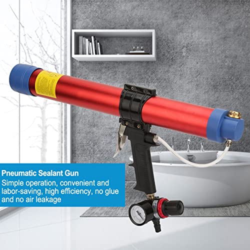ANKROYU 600ml Sealant Guns, Soft Glue Air Guns Pneumatic Hand Tool with Speed Gauge, Pneumatic Caulking Tool, Power Tool for Architectural Decoration
