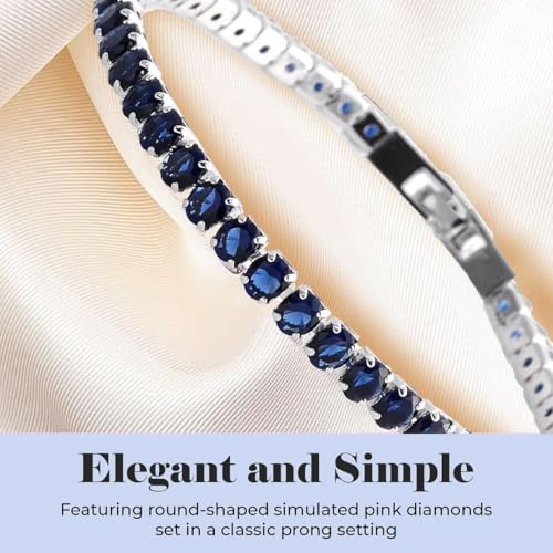 Cubic Zirconia Tennis Bracelets for Women - Trendy Stackable Charm Bracelet Bride CZ Jewelry for Her - Size 8 Inches Promise Unique Cute - Engagement Anniversary Wedding Birthday Gifts3