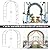 Thickened Rustproof Garden Arch, Wedding Arch- 4.6 * 7.8 or 6.4 * 7.5Ft, Easy to Assemble, Long Lasting and Durable, Metal Arch for Garden Arbor Trellis & Climbing Plant