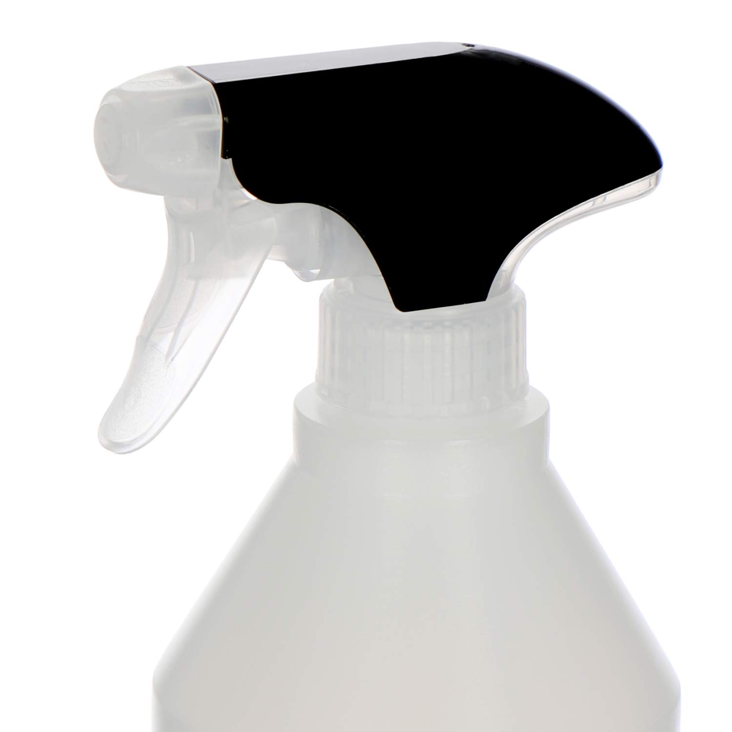 COM-FOUR® Nasadka natryskowa 10x do butelek z rozpylaczem - glowica natryskowa wykonana z tworzywa sztucznego z recyklingu - opryskiwacz z gwintem 28/400 (przezroczysty/czarny)