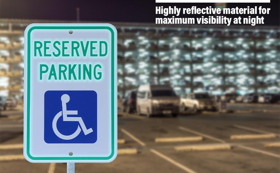 GicnKeuz Parkschild 'Reserved Parking' – 30,5 X 45,7 Cm, Aluminium, Reflektierend, Wasserdicht, 2 Stück
