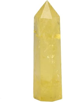 Crystal Pillar, Hexagonal Column, Citrine Pillar, Crystal Good Luck Purification, Interior Design, Power Stone, Good Luck Goods, Feng Shui Item, Set of 1, 3.1 - 3.5 inches 80 - 90 mm