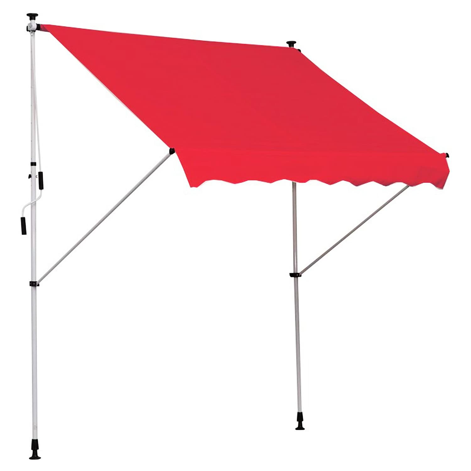Auvent rétractable Manuel pour extérieur, Pare-Soleil, pergola réglable, auvent extérieur, idéal pour n'importe Quelle fenêtre ou Porte, Rouge, 4 m/13 Pieds