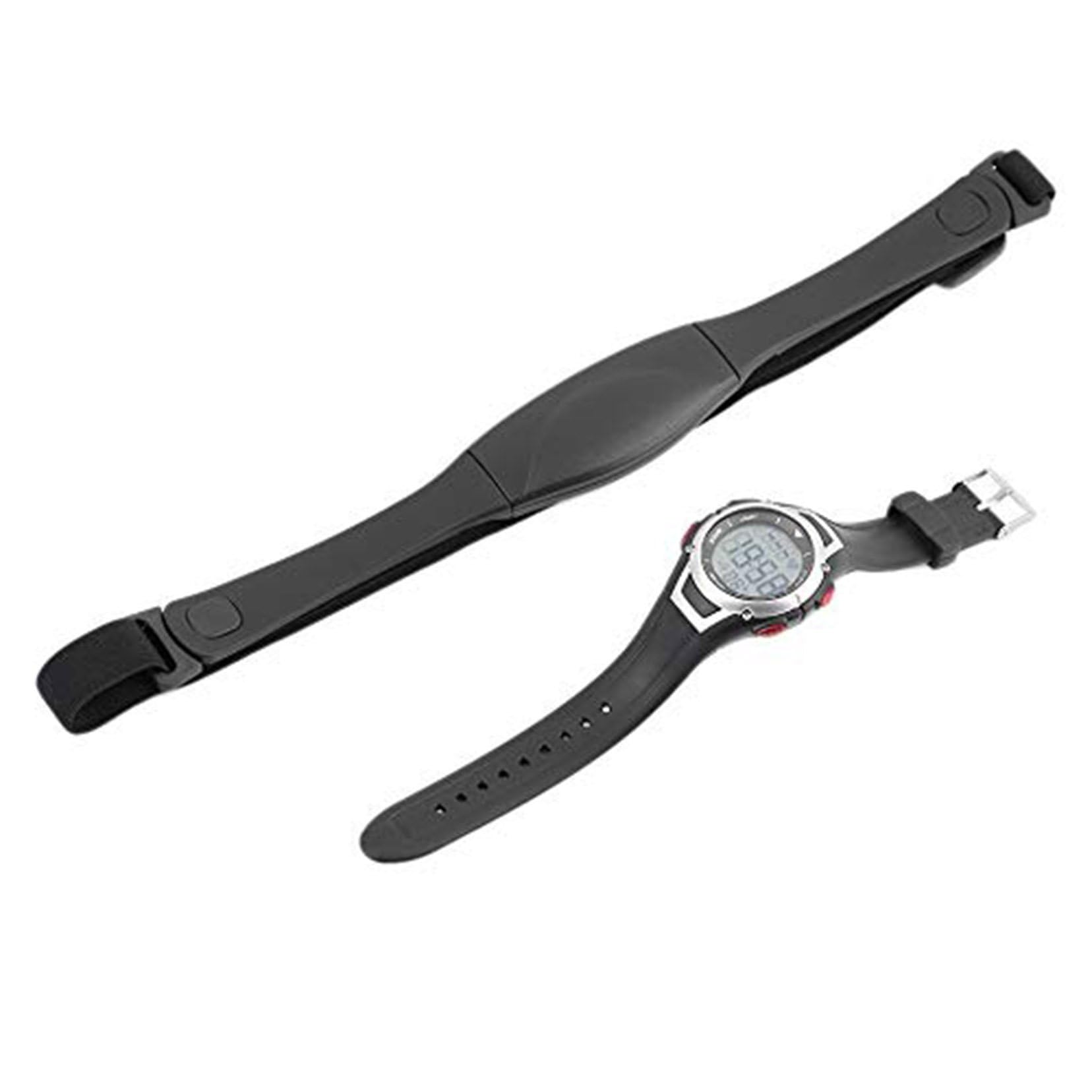 Orologio sportivo wireless impermeabile con cardiofrequenzimetro, cinturino toracico, per corsa e immersioni, con retroilluminazione e sveglia, ideale per il monitoraggio del fitness
