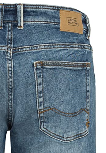 camel active Herren Slim Fit Madison Stretch Jeanshose Hose, Hellblau (Mid Blue), 35W / 36L – Ansicht 9