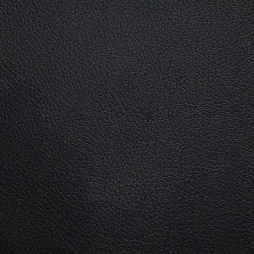 Tela Polipiel para Tapizar Sillas, Sofá, Coche y Moto – Cuero Sintético de Alta Resistencia – Negro – 50 x 140 cm