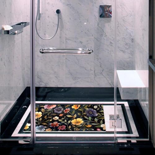 Tapis de bain antidérapant à séchage rapide et évacuation d'eau - 7