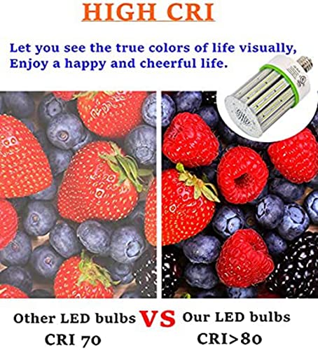 Tjbb 2-Pack 80W Led Corn Bulbs,E26/ E39 Base Led Light,5000K Daylight,Led Replacement Metal Halide Hid Cfl For Commercial Industrial Lighting Warehouse High Bay Light Fixture Garage Workshop #TOP5