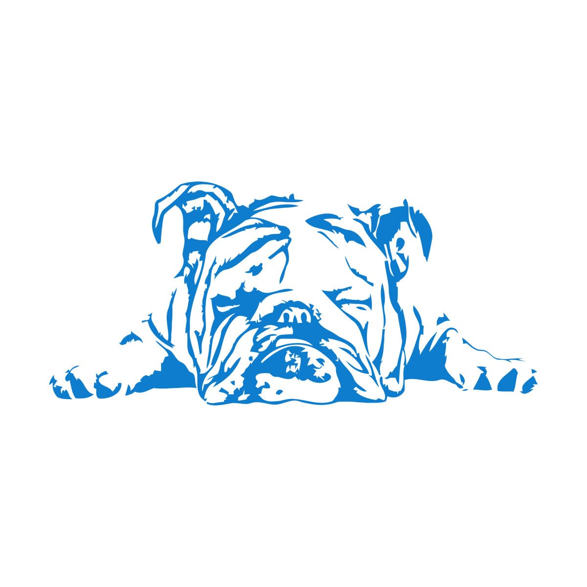 English Bulldog Wall Decal Home Decor Pet Stickers Vinyl Art Dog Wallpaper for Kids Room Large - 52x114cm