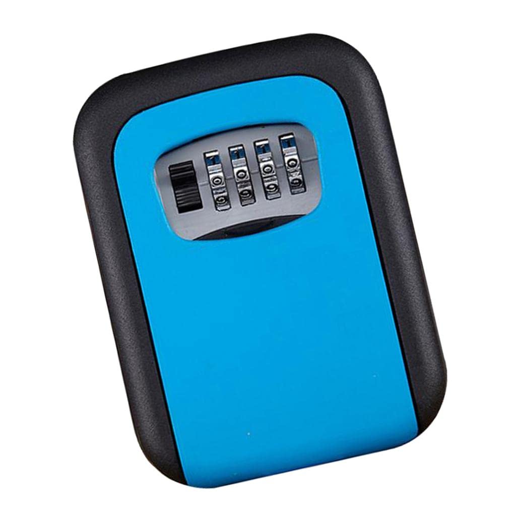 CALANDIS Outdoor Wall Mounted Safe Key Box with Lock & Waterproof Home Blue-image-8
