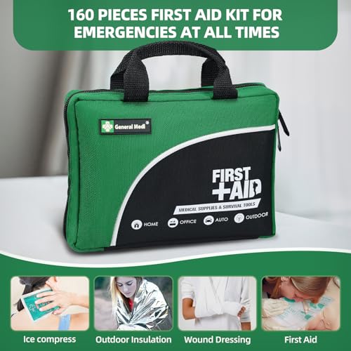 Compact 160 Piece First Aid Kit with Ice Pack - Travel Ready - Image 4