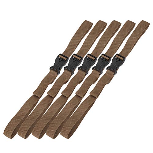 Jopwkuin 5 Piezas de Correas de Carga, Cinturón de Amarre con Hebilla, Trenza de PP para Flejar Suministros de Camping Cover