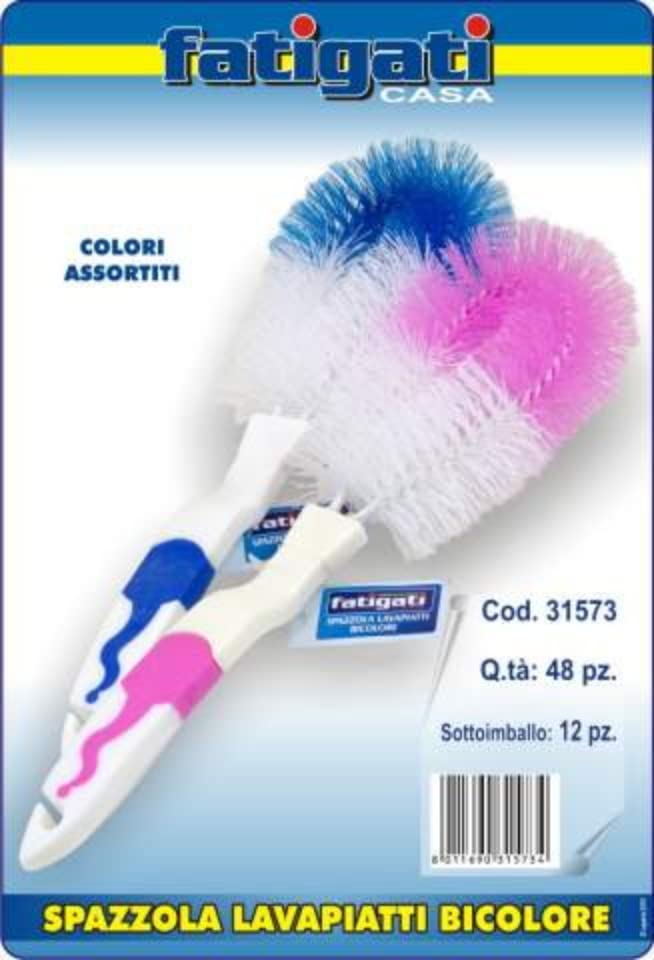 Cepillo para lavavajillas Bicolor 31573 manual con mango ergonómico y cerdas de nylon