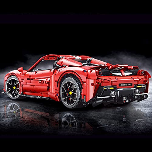 YaYashow Technik Sportwagen, 1:8 488 Supercar Auto Bausteine Modell, 3386Pcs Klemmbausteine Bausatz Kompatibel mit Lego… – Bild 4
