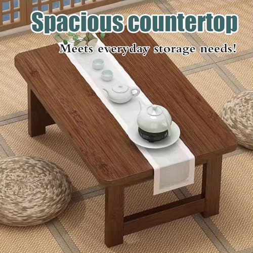 Table basse japonaise rectangulaire multifonction avec loquets de pieds - 7