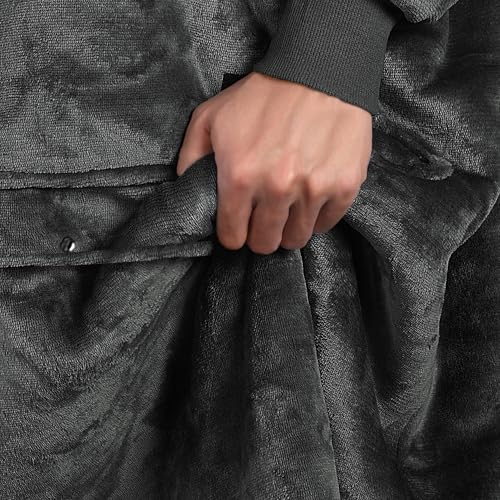 Image of Catalonia Oversized Hoodie Blanket Sweatshirt, Comfortable Sherpa Giant Pullover with Large Front Pocket for Adults Men Women Teenagers Wife Girlfriend