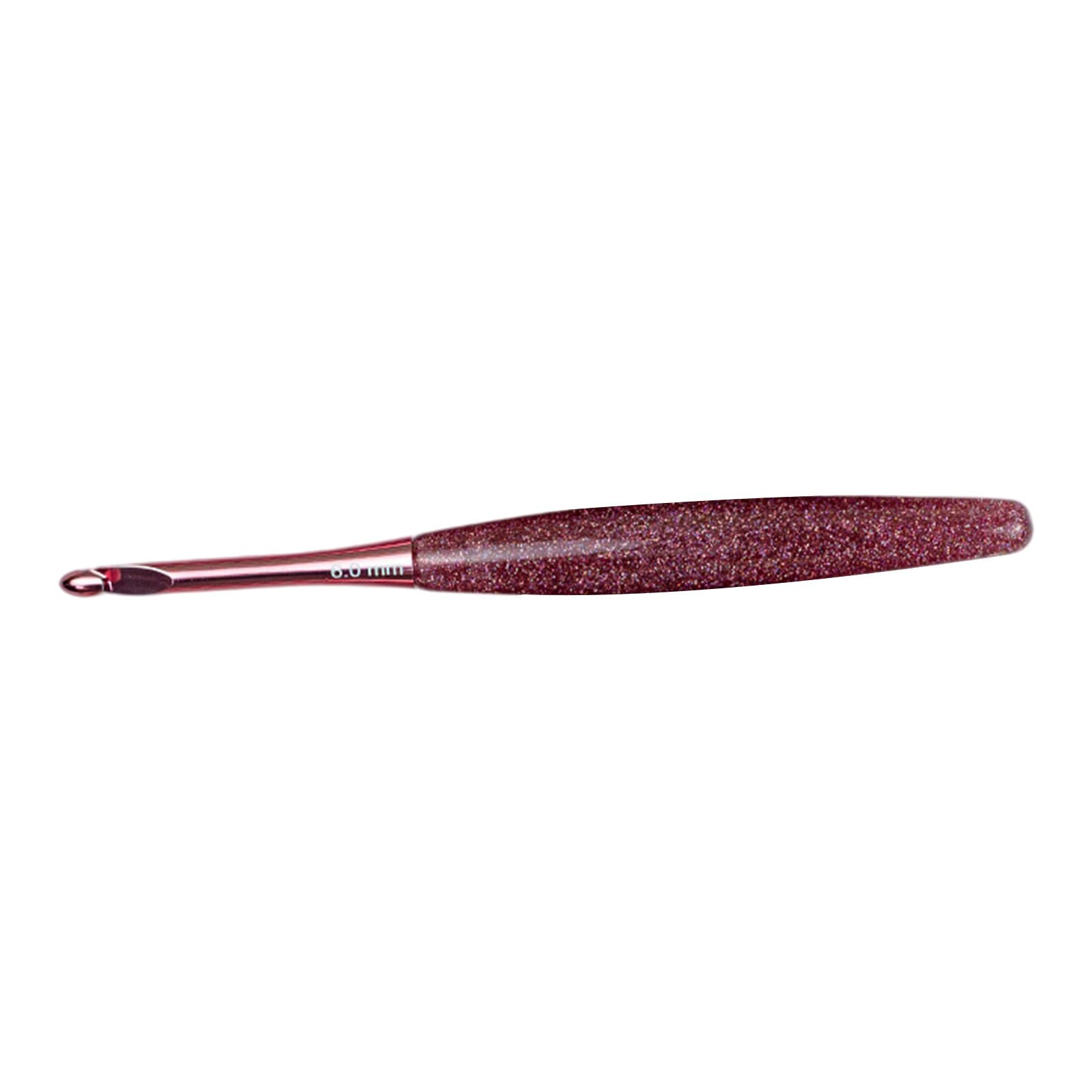 Shurhome 6.0Mm Ergonomic Resin Handle Crochet Hook Needle Aluminium Crochet Hook For Sweater Scarves Bag And Crocheting Craft Ergonomic