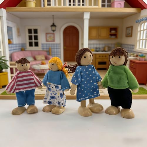 Set de casa de muñecas de madera OKOK - 8 piezas miniatura 5