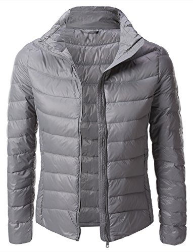 7 Encounter Women's Packable Down Puffer Jacket Grey Size L