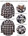 COOFANDY Men's Plaid Button Down Shirt Long Sleeve Lightweight Flannel Cowboy Work Shirt Fall Casual Button Up Shirt with Pocket