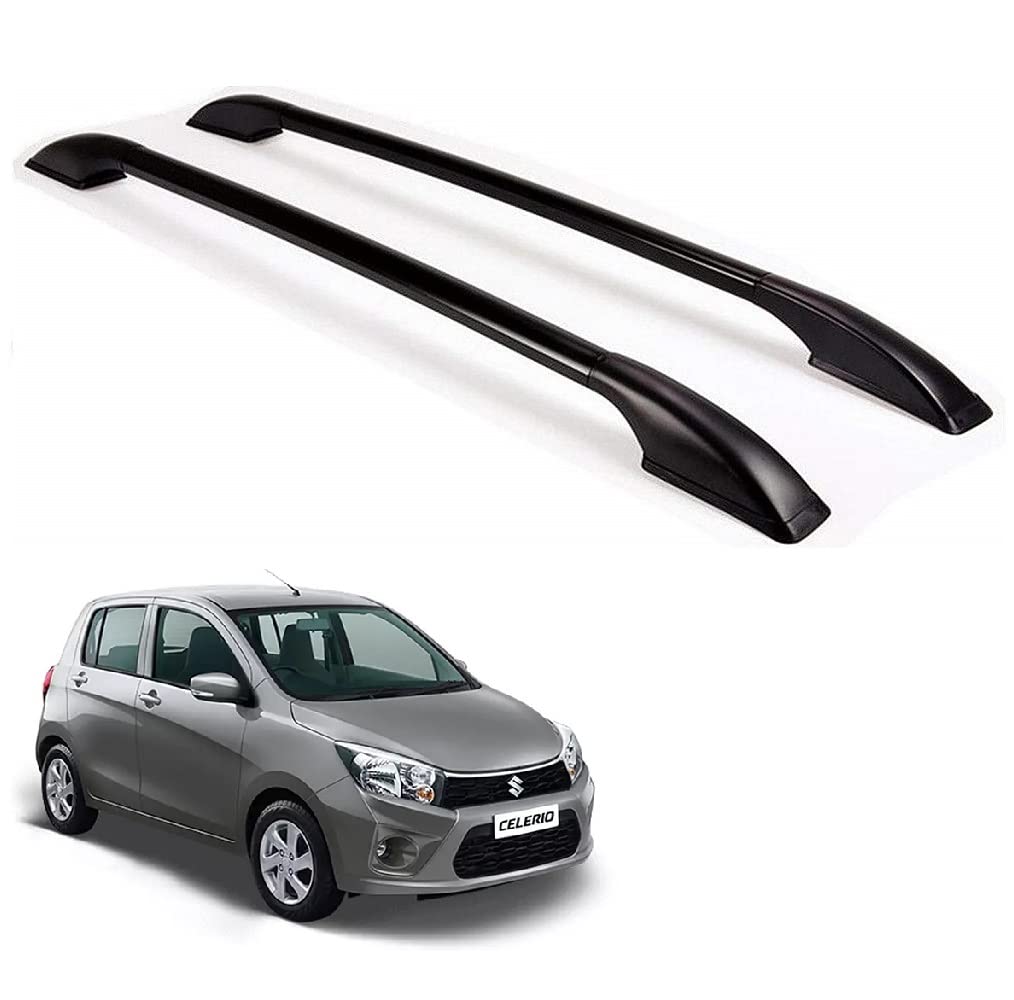 Car NonDrilling Metal Roof Rail Black Set Suitable for Maruti Suzuki