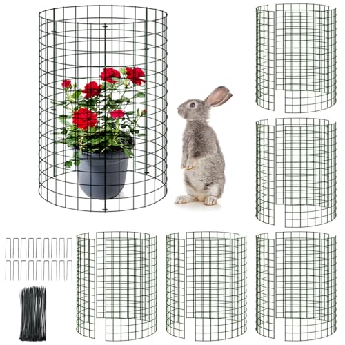 18 protezioni per piante da animali, 43,2 x 30,5 cm, gabbie per piante da esterno, set di 6 gabbie da giardino in filo robusto per tenere fuori gli animali, perfette per gli appassionati di