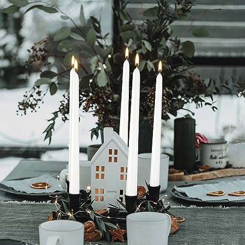 Pliadvbu ACNMM323 30 Pack Tall Taper Candles - 10 Inch White Dripless, Unscented Dinner Candle - Paraffin Wax thumb #5