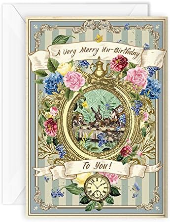 ASVP Shop Alice in Wonderland Birthday Card Party Unbirthday Mad Hatter Tea Party Thank You