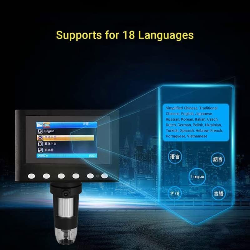 Image of Microscope Accessories kit Slide Preparation camer Digital Microscope Photo and Video with 4.3-inch 1080P Screen Microscope 1000X Magnification TD-1048IM