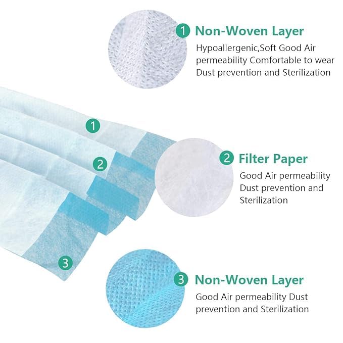 3Ply Safety Disposable Face Mask-Pack of 100 | 3 Layers Blue Protective Face Mask For Daily Use | Breathable Facemasks, Anti-Dust Disposable Mask with Earloop for Personal Care