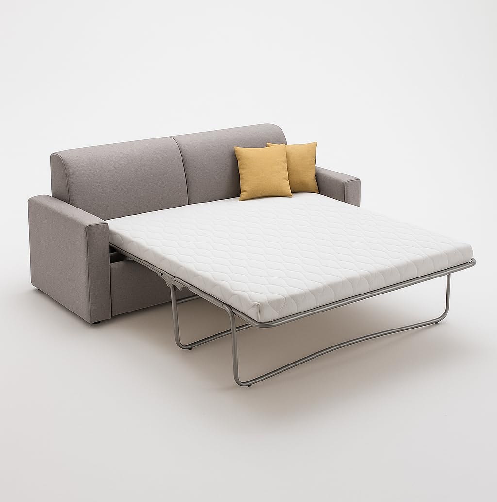 Nuvole di Sonno - Materasso Piazza e mezza per Divano Letto a 3 Pieghe in Water Foam Alto 7 cm, Rivestimento Anallergico con Sostegno Ortopedico e Ultra Resistente 110x178