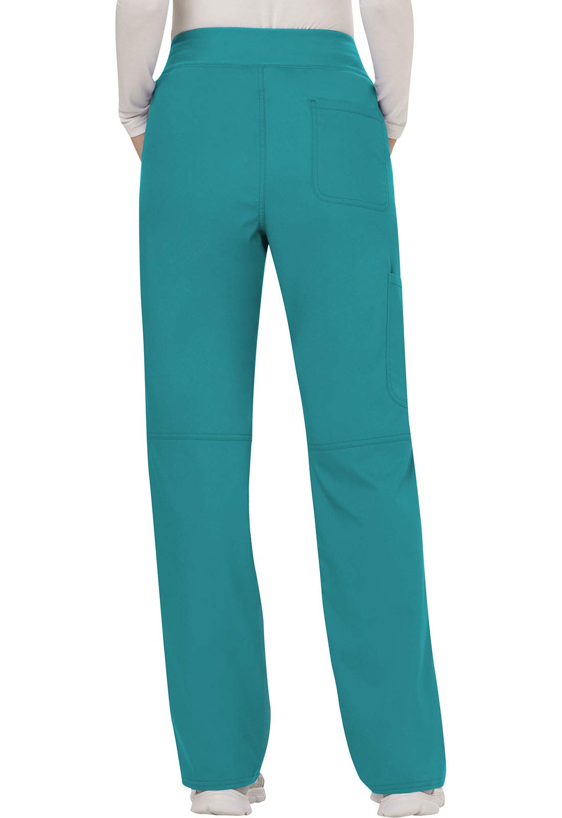 Cherokee WW110 - Conjunto de ropa quirúrgica para mujer, ajuste clásico moderno, parte superior cruzada con pantalón recto y tiro medio, WW110