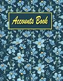 Accounts Book: Simple A4 Bookkeeping Ledger Self Employed to Keep Track of your Income and Expense Suitable for Small Business, Sole Trader or Freelancers. Elegant Floral Cover.