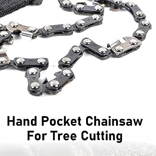 Pocket Chainsaw with Paracord Handle,Rope Saw for Tree Limbs,36 Inch Rope Chain Saw with 16 Sharp Teeth,Black Survival Gear,Rope Saw for Camping,Tree Cutting,Backpacking