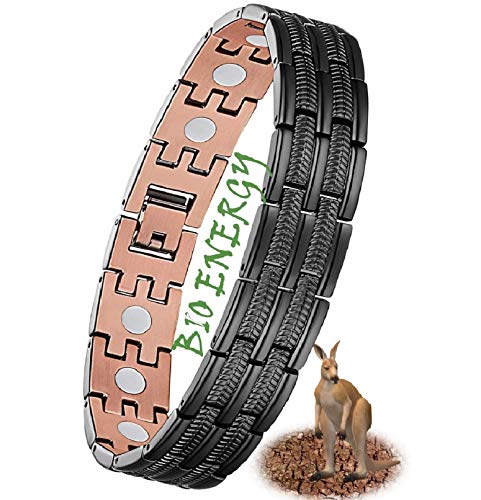 N3 ZELEK Koperen Armband Magnetische Armband Mannen Stress Relief Sterke Magneet BIO Therapie Armband Gezondheid Mannen Magnetische Armbanden voor Artritis Mannen Vrouwen Magnetische Bangle Mannen
