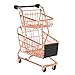 OVBBESS Einkaufswagen, Doppellagig, Modell Schmiedeeisen, Supermarktwagen, Metall, Roségold, Aufbewahrungskorb
